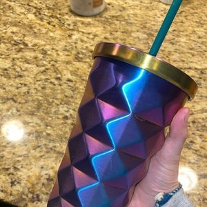 16oz rare starbucks holographic textured tumbler